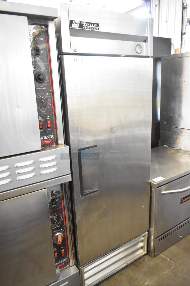True T-19F Stainless Steel Reach-In Freezer, single door, commercial, 115V, 1 phase, durable stainless steel finish.