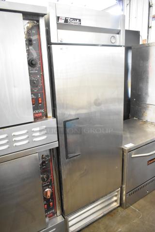 True T-19F Stainless Steel Reach-In Freezer, single door, commercial, 115V, 1 phase, durable stainless steel finish.