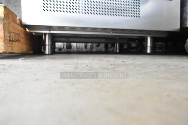 BRAND NEW KoolMore KM-CBLC-5 Stainless Steel Blast Chiller, single door, 110-120V, with visible scratch and dent.