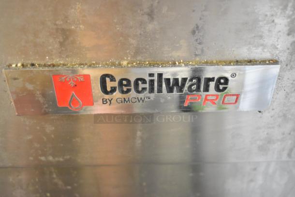 Cecilware Pro stainless steel commercial gas fryer, includes 2 metal fry baskets, visible logo plaque.