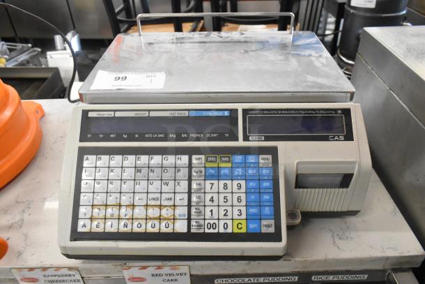 CAS CL5500-B Metal Countertop Food Portioning Scale, 120 Volts, 1 Phase. Features digital display and keypad.