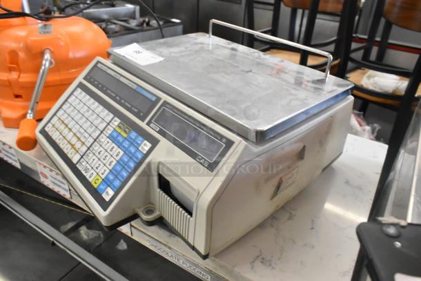 CAS CL5500-B Metal Countertop Food Portioning Scale, 120V, 1 Phase, keypad interface, used condition.