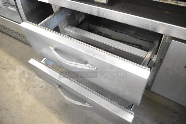 Beverage Air WTRCS52-1-60 stainless steel chef base with two drawers on casters. 115 volts, 1 phase, commercial use.