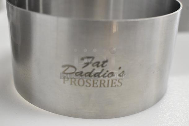 Fat Daddio's stainless steel round cake ring mold, ProSeries branding. Scratch and dent condition. Brand new, 13 available.