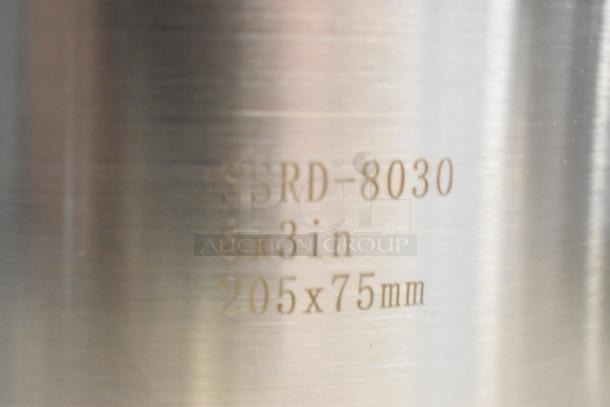 Fat Daddio's stainless steel ring mold, model SSRD-8030, 8x3 in, 205x75 mm, brand new with scratches and dents.