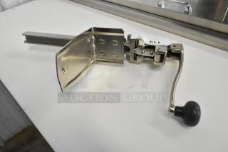 Brand new Edlund 11000 Old Reliable® #1® manual can opener with mount, minor scratches, durable build.