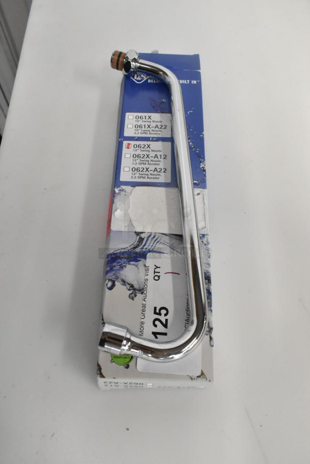 BRAND NEW T&S 062X 12" Swing Nozzle, Stream Regulator, Scratch and Dent, Visible Packaging Wear.