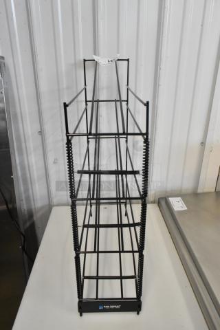 Brand new, scratch and dent San Jamar 102110 black rack, metal construction, Choice make, multiple shelves, minor cosmetic flaws.