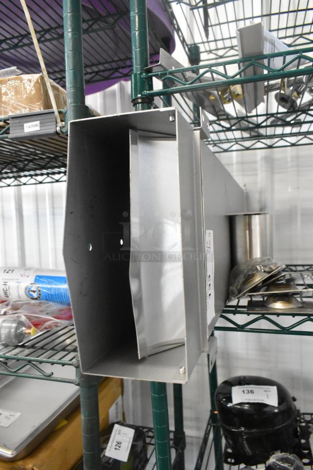 Lot of brand new Choice items including metal duct and four legs, slight scratches; ideal for repair projects.