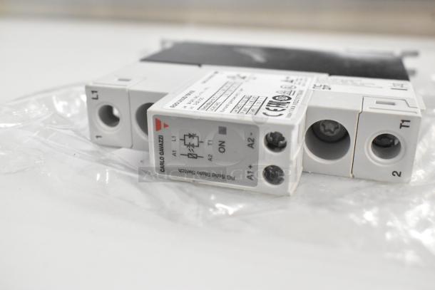 3 brand new items including a Carlo Gavazzi solid state switch with clear labels; ideal for electrical projects.