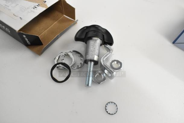 3 brand new scratch and dent items including Kason 11806LEDGU24KT LED lamp kit and components. Packaging visible.