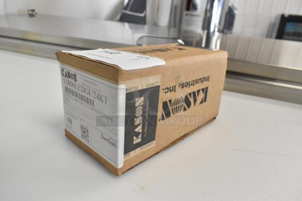 Box of BRAND NEW SCRATCH AND DENT! Kason® 11806LEDGU24KT LED Lamp Kit, Choice brand, visible label and markings.