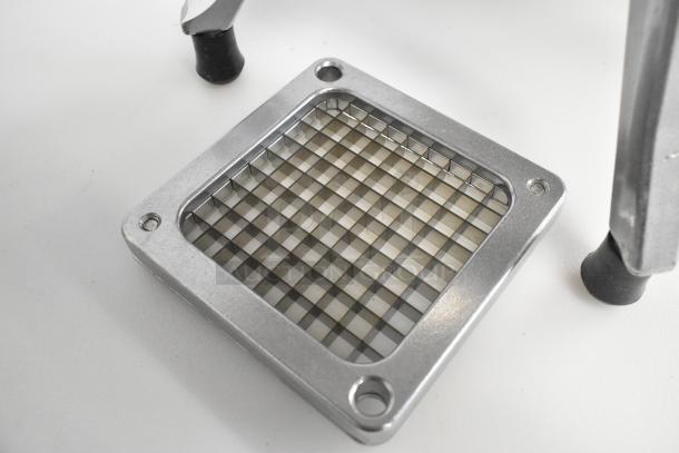 Brand new Choice 40750D 1/2" vegetable dicer blade grid, stainless steel, minor scratch and dent, high-quality food prep.