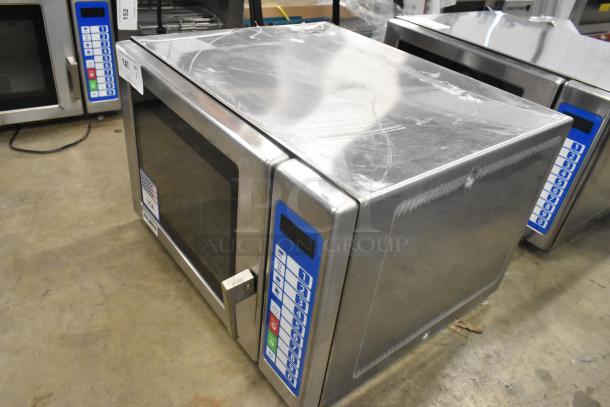 Brand new Solwave SWA21T stainless steel commercial microwave, scratch and dent condition, push button controls, 208/240V.
