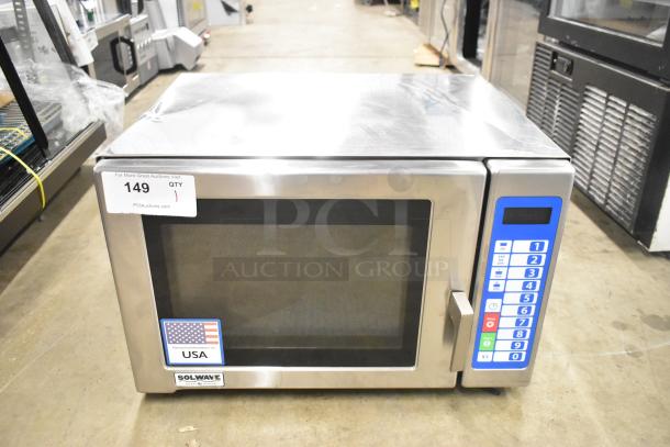 BRAND NEW 2025 Solwave SWA21T Stainless Steel Commercial Microwave, push button controls, 208/240V, 1 Phase, Scratch and Dent.