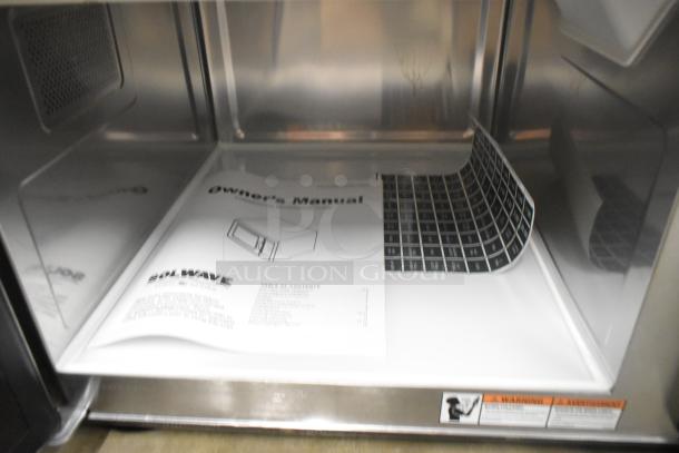 Brand new 2025 Solwave SWA21T stainless steel commercial microwave, medium-duty, push button controls, 208/240V, 1 phase.