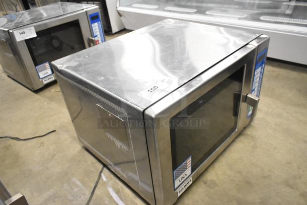 Brand new Solwave SWA21T stainless steel commercial microwave, medium-duty, with push button controls, 208/240V, scratch and dent.