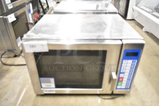 BRAND NEW Solwave SWA21T commercial microwave, stainless steel, push button controls, slight scratches, 208/240V, 1 Phase.