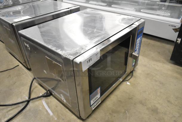 Brand new 2025 Solwave SWA21T stainless steel commercial microwave, medium-duty, push button controls, 208/240V, scratch and dent.