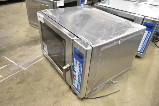 Brand new Solwave SWA21T commercial microwave, stainless steel, push-button controls, scratch and dent condition.