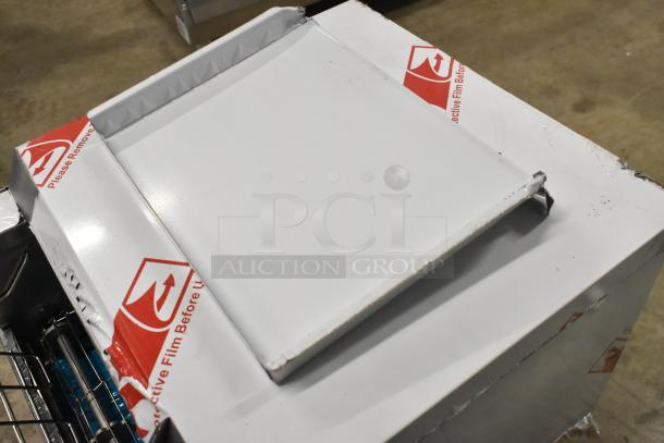 Brand new Avantco 184T140 conveyor toaster, 10" wide, 3" opening, 300 slices/hr, 120V, 1 Phase, with packaging visible.
