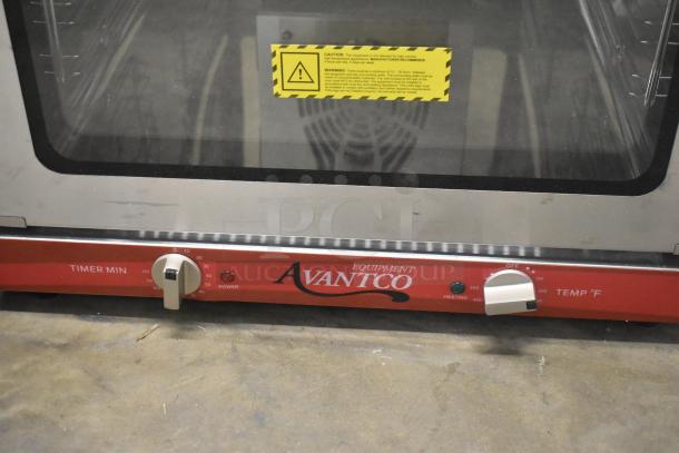 BRAND NEW 2024 Avantco 177CO16 stainless steel convection oven, 1.5 cu. ft., 120V, with timer and temperature controls. Scratch and dent.