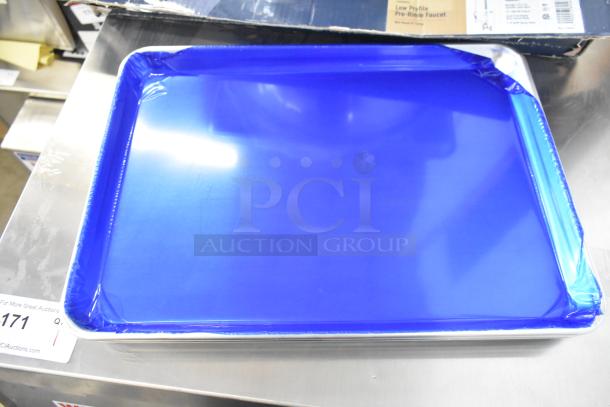 11 brand new scratch and dent items including Winco MXBH-1300 mixing bowls and Choice 407BUNHALF wire rim aluminum sheet pan.