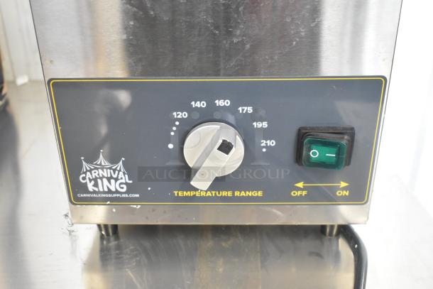 Carnival King 382HSPW35 3.5 Qt. Warmer, new scratch and dent. Temperature dial, power switch visible. 120 volts, 1 phase.