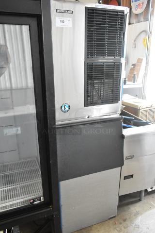 Hoshizaki KM-515MA Stainless Steel Commercial Ice Head on Commercial Ice Bin. 115-120 Volts, 1 Phase. - Item #1197141