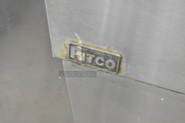 Pitco Frialator SG14 stainless steel commercial fryer, natural gas powered, includes 2 metal fry baskets, 110,000 BTU.