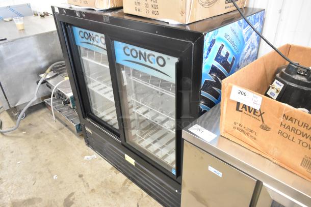 Imbera VRD41 SD 48HC 2 Door Reach-In Cooler with poly-coated racks. 115V, 1 Phase. "CONGO" branding on doors.