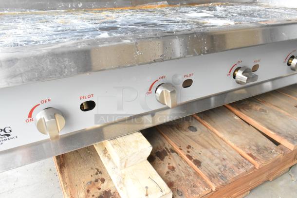 BRAND NEW 2023 Cooking Performance Group CPG 351GMCPG60NL 60" Stainless Steel Gas Griddle. Manual controls, 150,000 BTU.