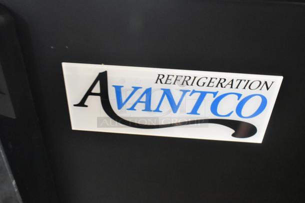 Brand new Avantco 178HBB95HC 2024 model, 95" black metal bottle cooler, horizontal, 115V, scratch and dent condition.