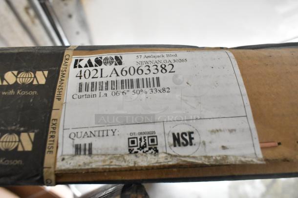 Kason® Easimount Replacement Strip Curtain 402LA6063382. Brand new, 6"W x 82"H, 33" door width, NSF-certified.