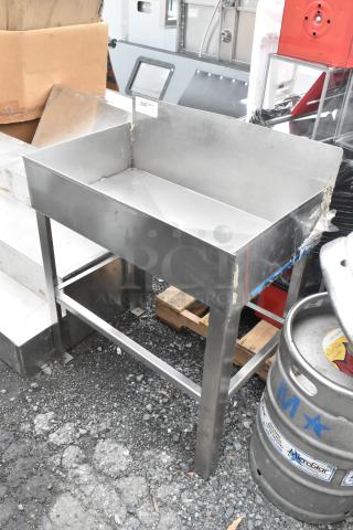 Metal Ice Bin Table. - Item #1197202