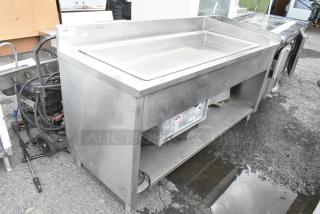 Atlas Metal Stainless Steel Commercial Ice Bin w/ Right Side Single Sink Bay. - Item #1197214