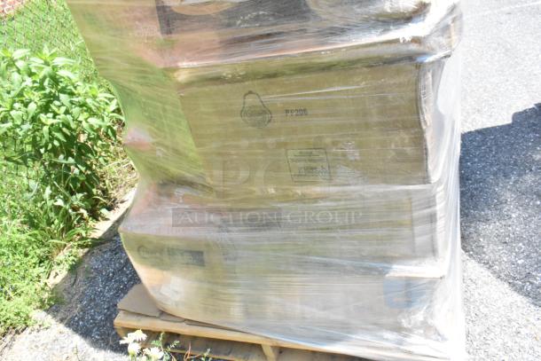 Pallet of 24 brand new scratch and dent items, including to-go containers, salt/pepper shakers, T-shirt bags, and more.