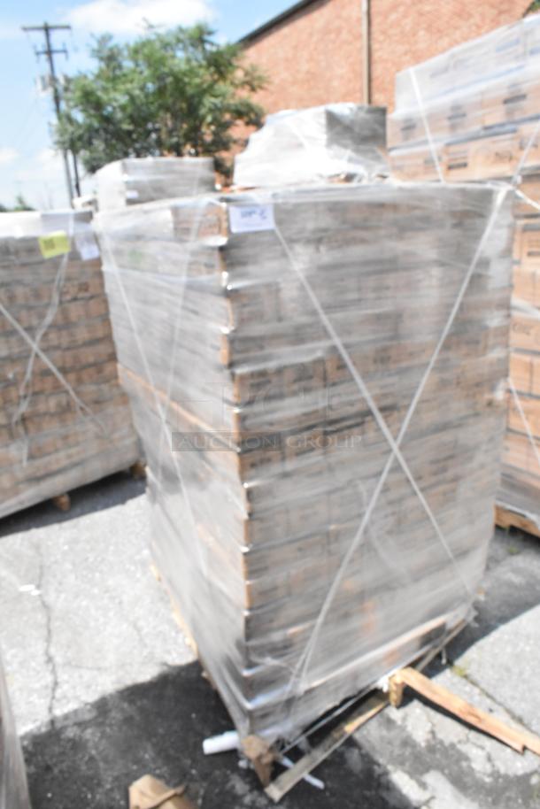 Pallet of 500 boxes, 407REGCL Choice Regular Mouth Lids, wrapped in plastic. Scratch and dent condition.