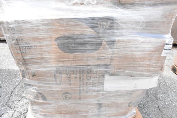 Pallet with 20 brand new scratch and dent items including wrapped paper towels, packaging pouches, and containers.