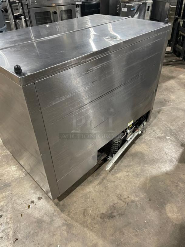 Beverage-Air Model SM49N stainless steel milk cooler, single access, used condition, 115V, cold wall design.