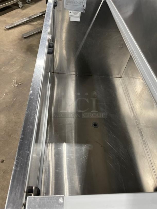 Beverage-Air SM49N commercial stainless steel milk cooler, single access, cold wall, 115V 1 Phase, clean interior.