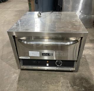 Asber Commercial Stainless Steel Electric Powered Countertop Pizza Deck Oven! With Ceramic Stone! Model: AEPOE26! 220-240V 1 Phase! - Item #1196693