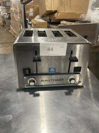 AvaToast Commercial Stainless Steel Countertop 4-Slice Toaster! Model: CT-100 SN: CK-210812R-199N1! 208V! - Item #1196759