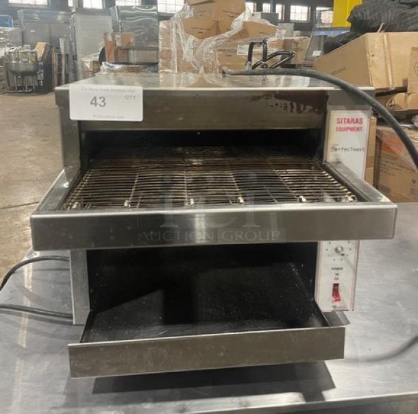 Sitaras PerfecToast 28LT commercial countertop conveyor toaster, stainless steel, electric, 208V, on legs, SN: 9212.