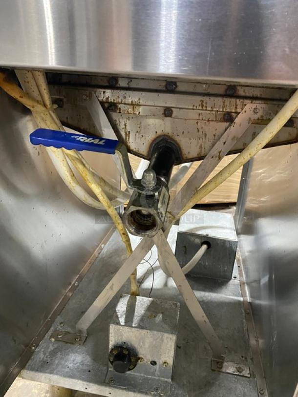 Imperial IFS75E stainless steel electric deep fryer, 75 lb. capacity, visible internal components, used condition.