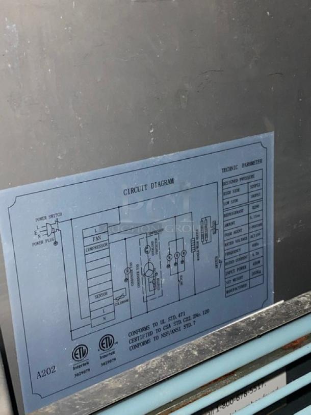 Avantco circuit diagram label for model 178SS2RGHC, showing technical parameters and wiring layout.