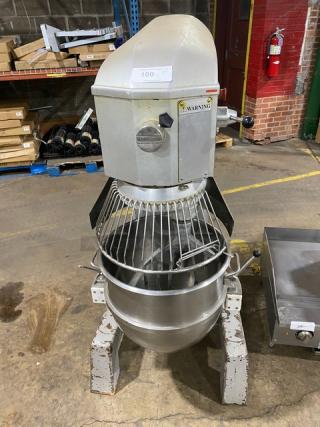 Thunderbird ARM-60PBL 60 Quart Planetary Mixer, with flat beater, stainless steel bowl, and bowl guard, 220V, 1 phase.