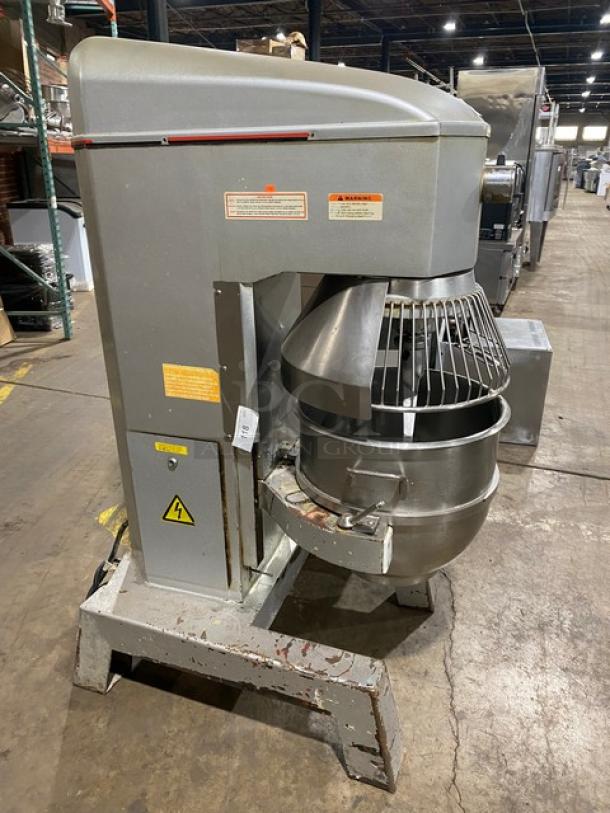 Thunderbird 60 Quart Planetary Mixer ARM-60PBL with flat beater, stainless steel bowl, and bowl guard; 220V, 1 Phase.