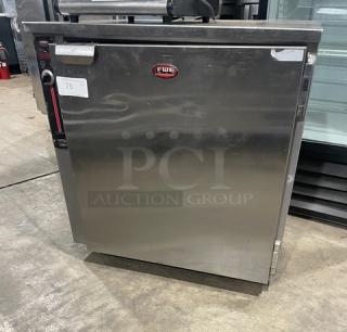 FWE Commercial Electric Warming Cabinet, Model HLC-SL1826-8-CHP, stainless steel, countertop, wired racks, on casters, 120V, 1-phase.