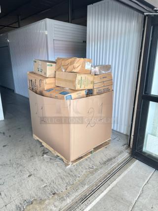 BRAND NEW! MIXED PALLET! ALL IN BOXES! - Choice - 16 oz. Polka Dot Paper Frozen Yogurt / Food Cup - 1,000/Case. 16